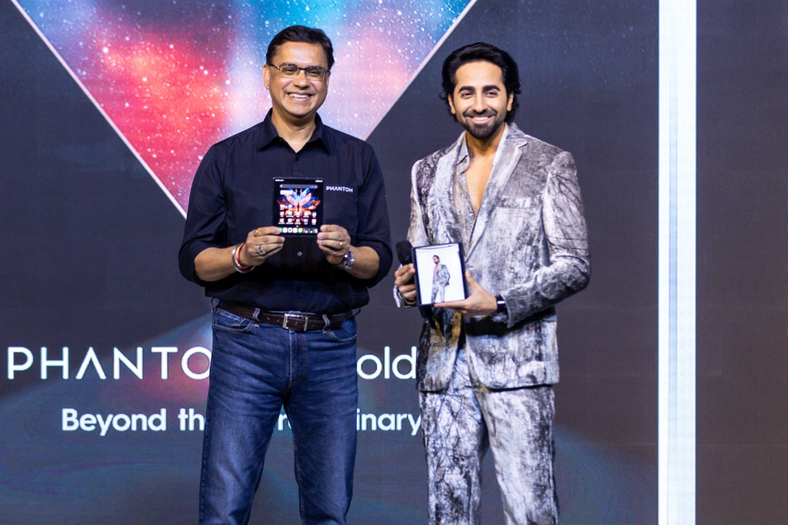 Bollywood Star Ayushmann Khurrana unveils India's first full-size fold smartphone TECNO PHANTOM V Fold